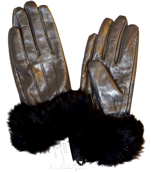 Woman's Fur trim Leather Gloves Leather gloves. Size S, M, L, XL. Dress Gloves - Image 14