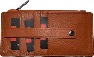 Women's Genuine Leather ID Credit Card Holder Wallet Slim Purse Colors Zip case - Image 28