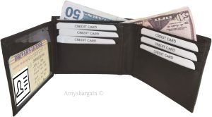 new man's high-end leather zip billfold man's wallet 9 credit card spaces - Image 14