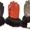 Woman's Fur trim Leather Gloves Leather gloves. Size S, M, L, XL. Dress Gloves