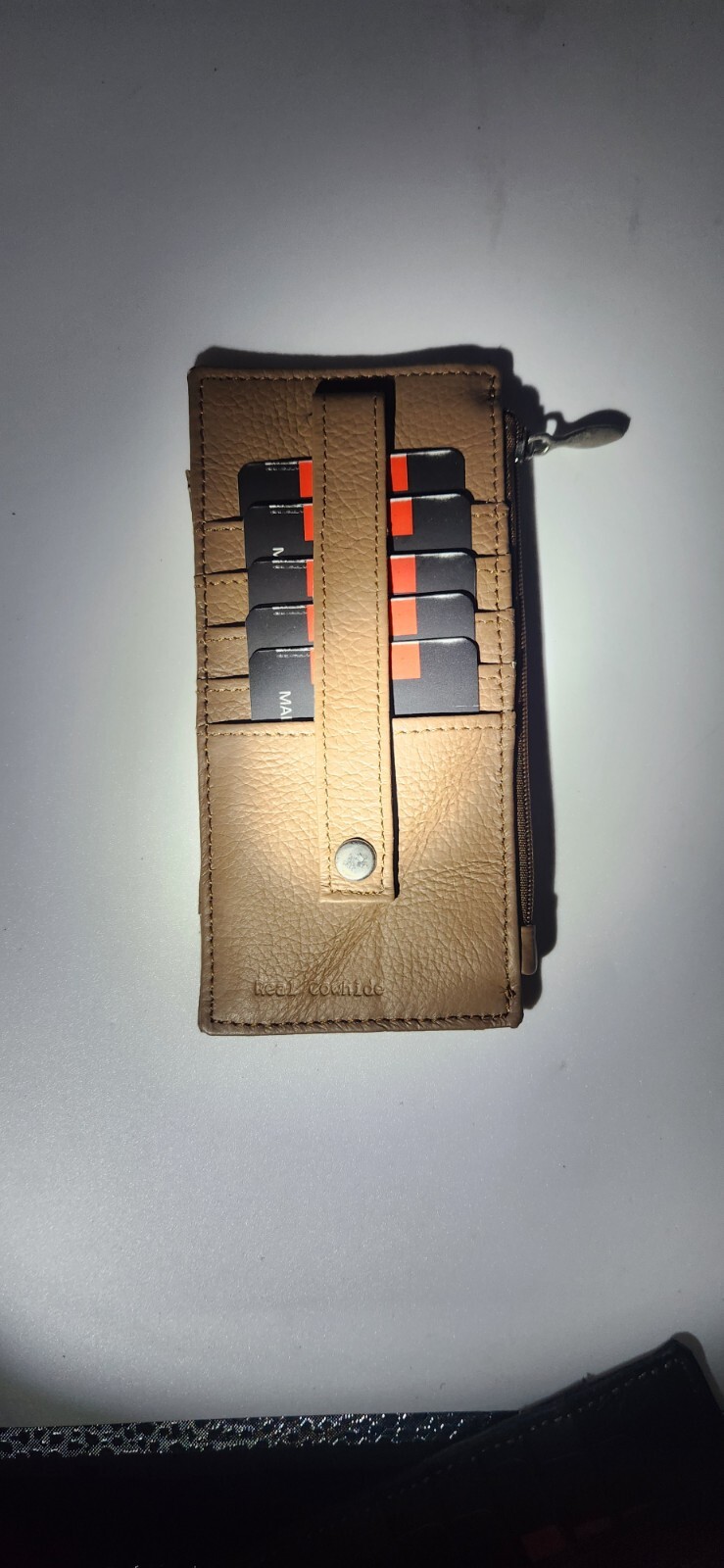 Women's Genuine Leather ID Credit Card Holder Wallet Slim Purse Colors Zip case - Image 19