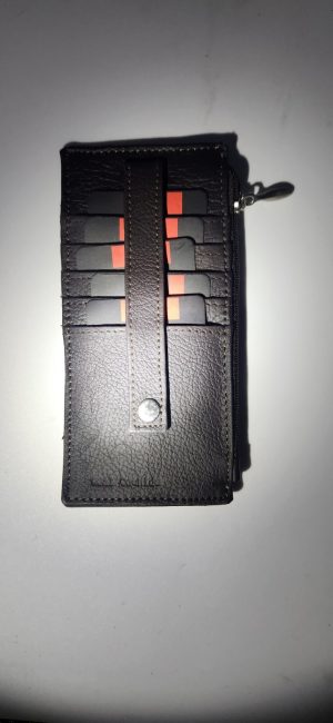 Women's Genuine Leather ID Credit Card Holder Wallet Slim Purse Colors Zip case - Image 21