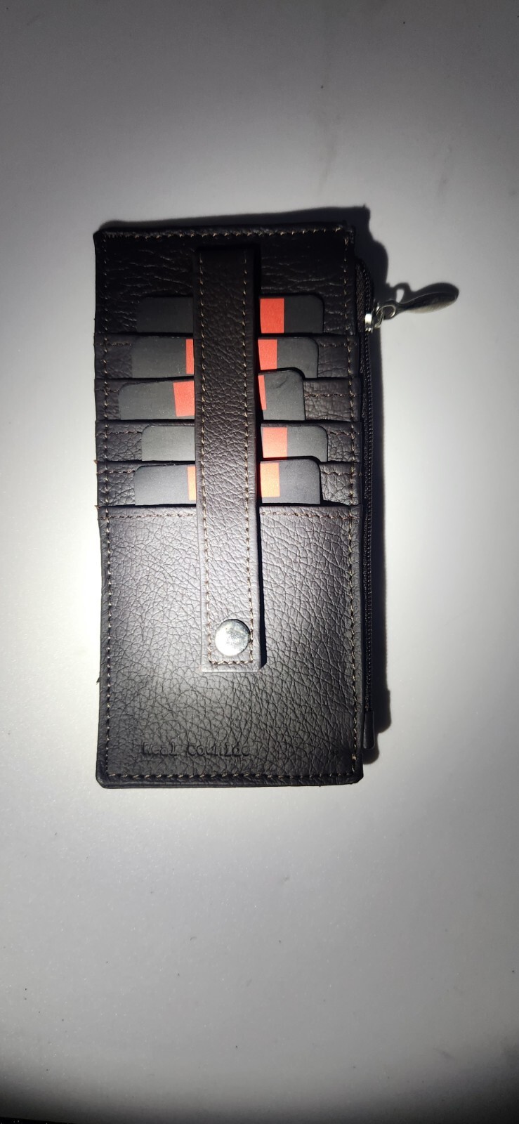 Women's Genuine Leather ID Credit Card Holder Wallet Slim Purse Colors Zip case - Image 22