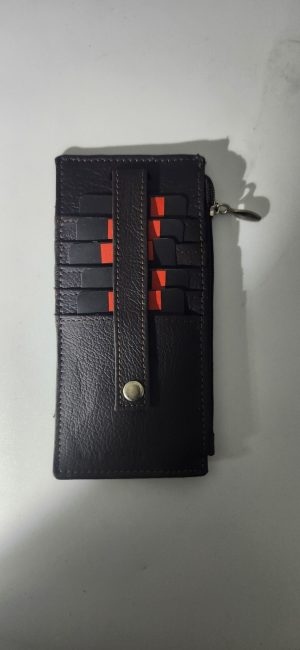 Women's Genuine Leather ID Credit Card Holder Wallet Slim Purse Colors Zip case - Image 22
