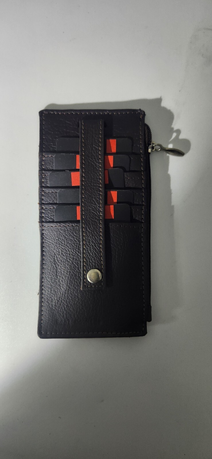 Women's Genuine Leather ID Credit Card Holder Wallet Slim Purse Colors Zip case - Image 23