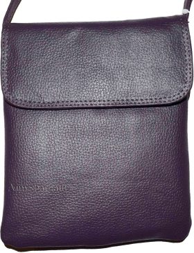 Women's Leather handbag Purple handbag purse leather day bag party bag Swing bag