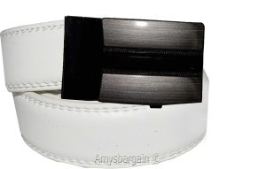 leather belt dress casual belt new lock qick buckle automatic up to 43" - Image 10