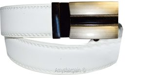 leather belt dress casual belt new lock qick buckle automatic up to 43" - Image 12