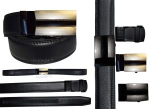 leather belt dress casual belt new lock qick buckle automatic up to 43" - Image 3