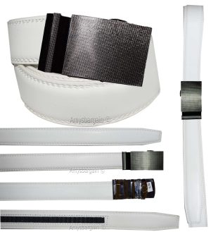 leather belt dress casual belt new lock qick buckle automatic up to 43" - Image 11