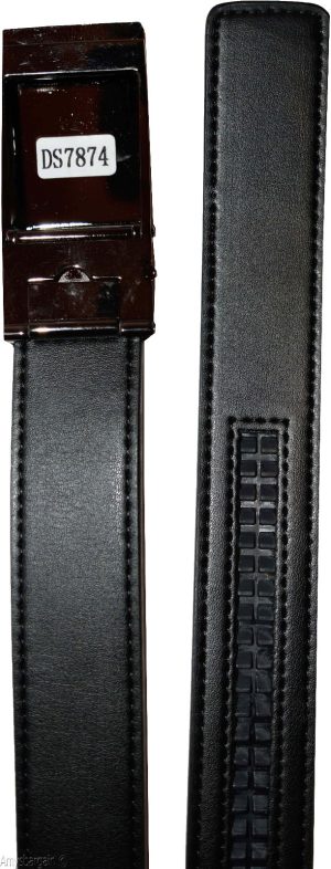 leather belt genuine leather dress casual track line ratchet women's black belt - Image 13
