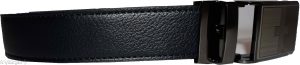 leather belt genuine leather dress casual track line ratchet women's black belt - Image 4