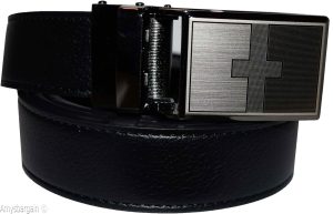 leather belt genuine leather dress casual track line ratchet women's black belt - Image 7