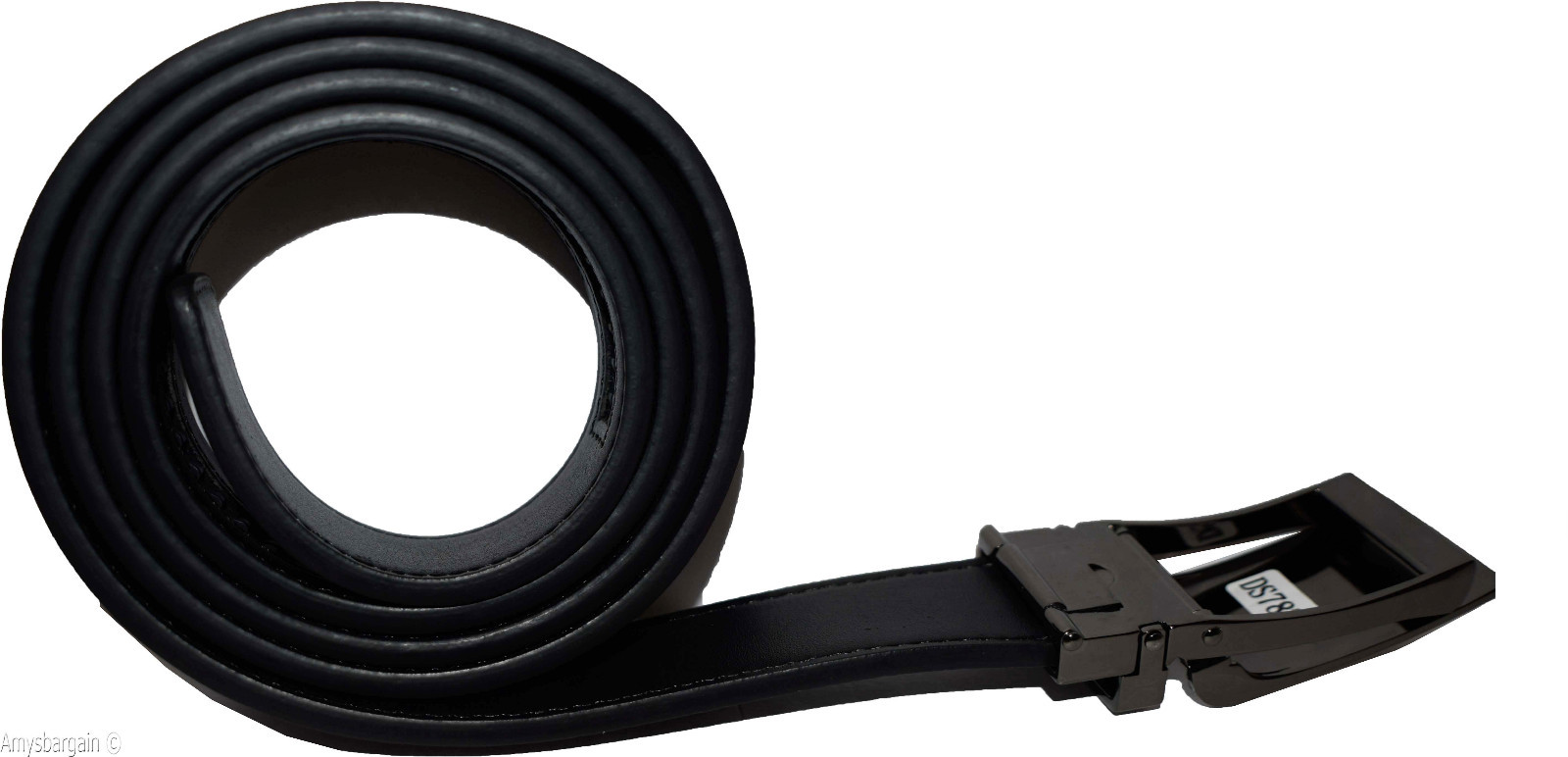 leather belt genuine leather dress casual track line ratchet women's black belt - Image 11