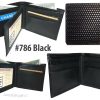 leather men's wallet. woven printed man's bi-fold wallet 9 card id new