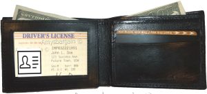 leather men's wallet. woven printed man's bi-fold wallet 9 card id new - Image 5