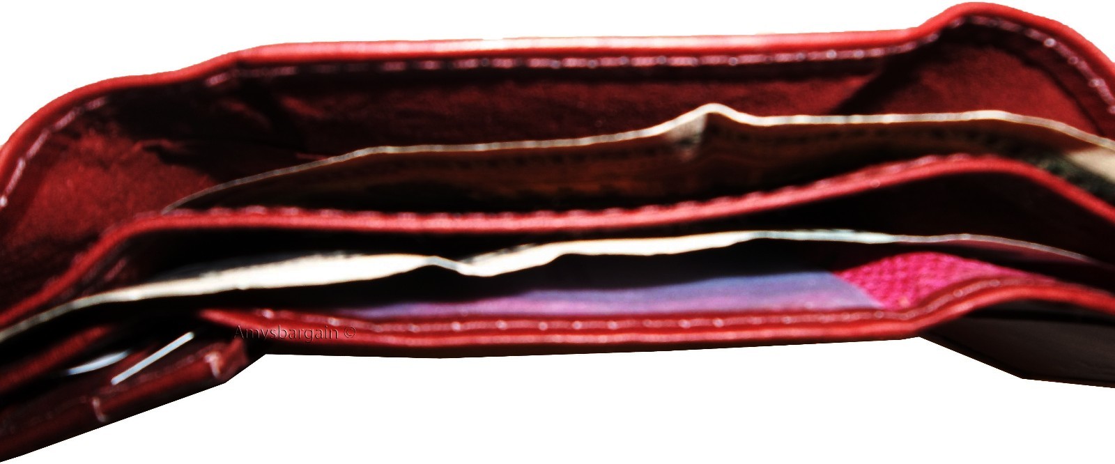 lot of 2 men's wallet leather tri-fold wallet 12 credit card 2 bill spaces - Image 4