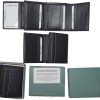 lot of 2 rfid men's wallet genuine leather trifold wallet 11 credit card in box