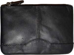 lot of 3 leather change purse mini pocket wallet business card case key ring #33 - Image 3