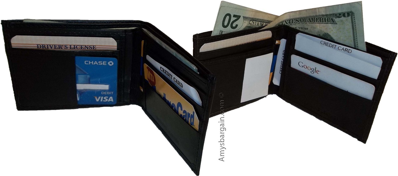 lot of 4 Men’s Wallet genuine leather New Style 2 Bill slots 14 Card spaces New - Image 13