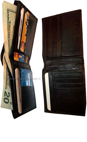 lot of 4 Men’s Wallet genuine leather New Style 2 Bill slots 14 Card spaces New - Image 6