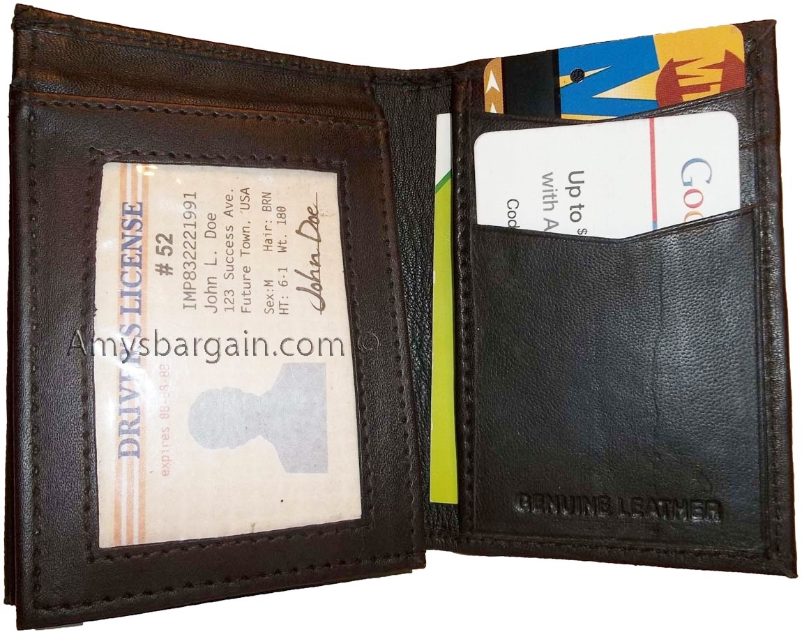 lot of 4 new style trifold leather man’s bifold wallet men's billfold wallet - Image 7