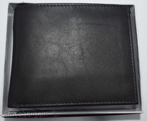 men's RFID brown wallet bifold genuine leather protect IDs credit cards in box. - Image 14