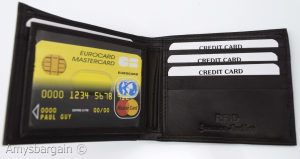 men's RFID brown wallet bifold genuine leather protect IDs credit cards in box. - Image 18