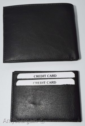 men's RFID brown wallet bifold genuine leather protect IDs credit cards in box. - Image 9