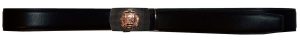 men's belt leather belt automatic lock click comfort badge shield buckle up- 50" - Image 6