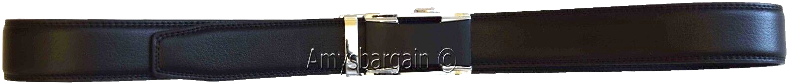 men's belt size 38 leather dress belt automatic lock belt track line belt buckle - Image 3