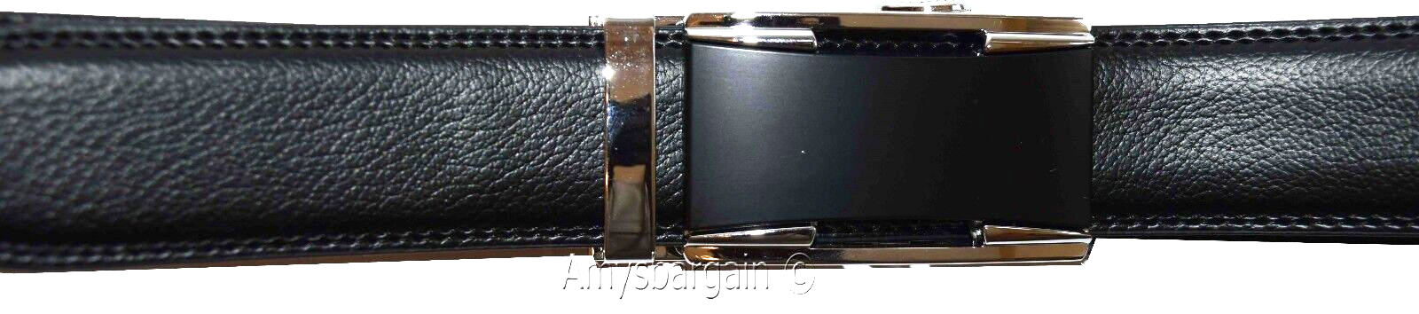 men's belt size 38 leather dress belt automatic lock belt track line belt buckle - Image 4