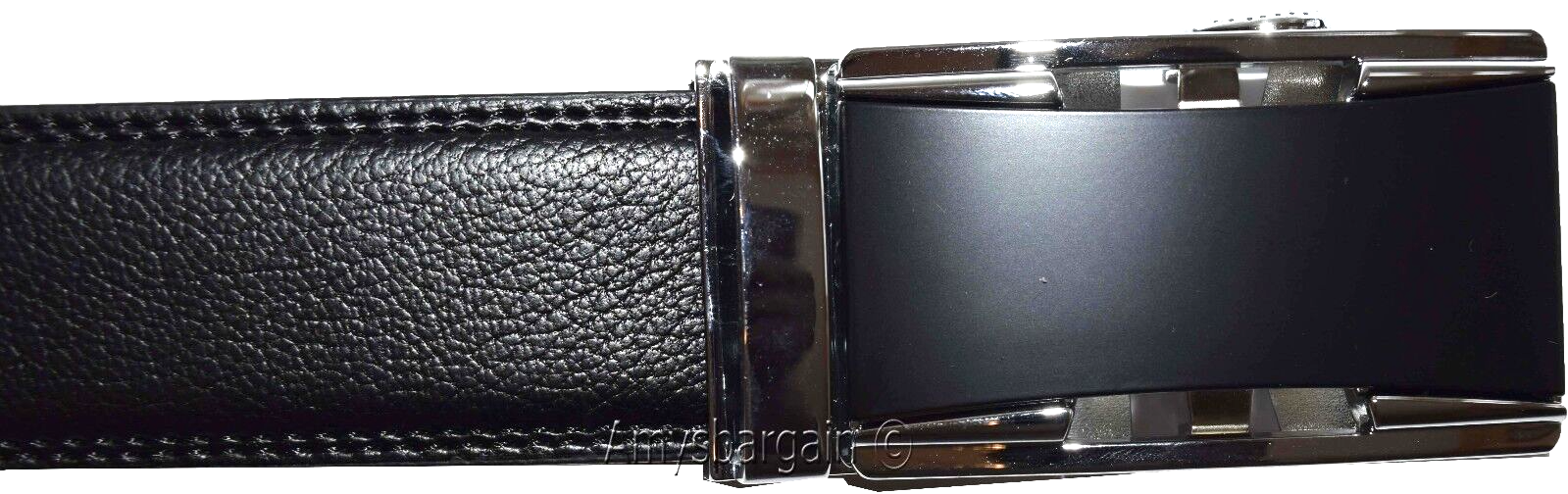 men's belt size 38 leather dress belt automatic lock belt track line belt buckle - Image 5