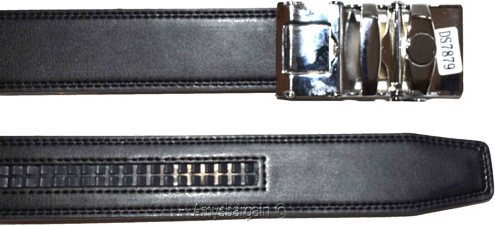 men's belt size 38 leather dress belt automatic lock belt track line belt buckle - Image 7