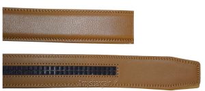 men’s camel leather belt strap size xl. 43" strap genuine leather new strap only - Image 12