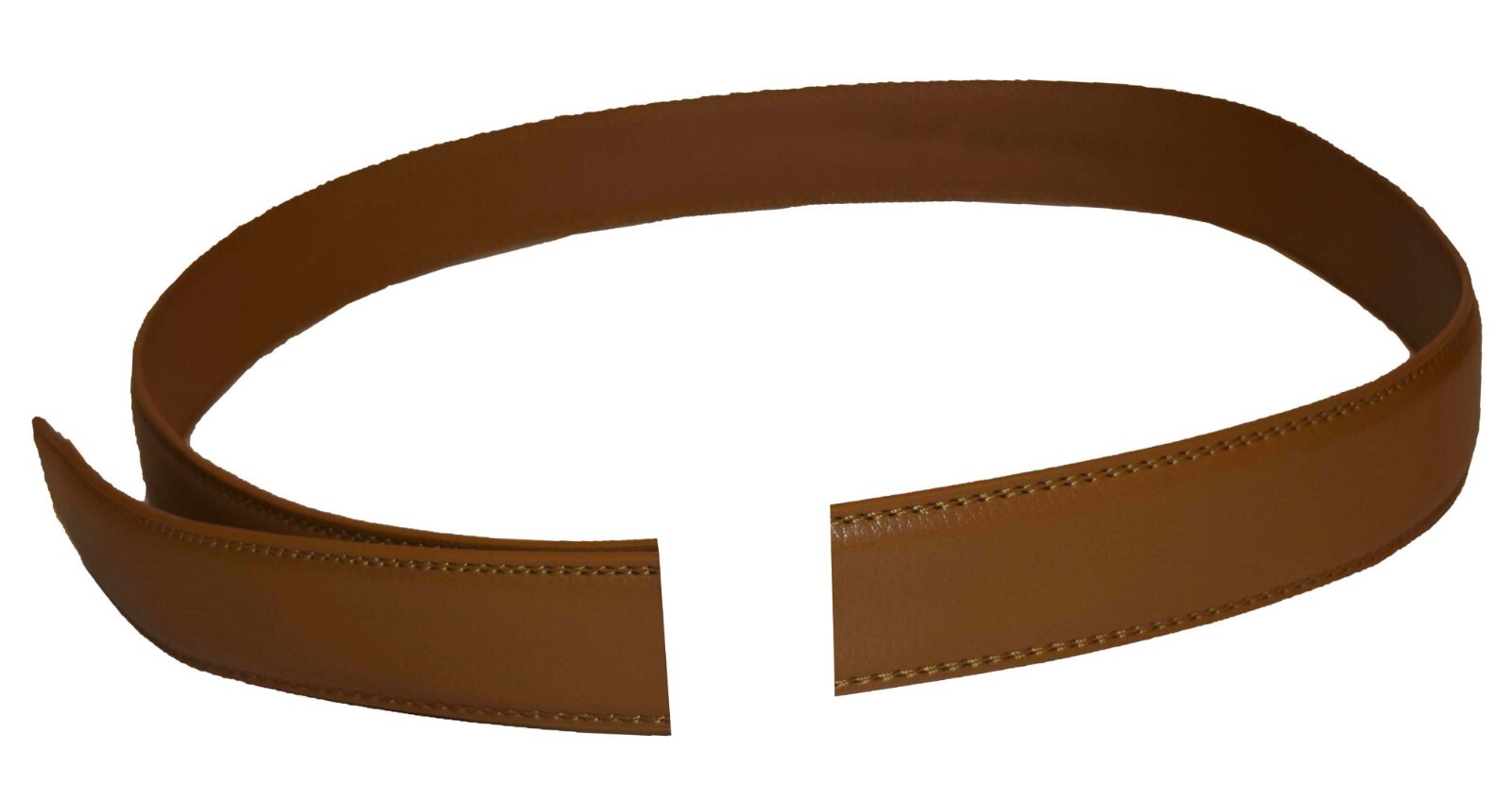 men’s camel leather belt strap size xl. 43" strap genuine leather new strap only - Image 15