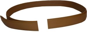 men’s camel leather belt strap size xl. 43" strap genuine leather new strap only - Image 4