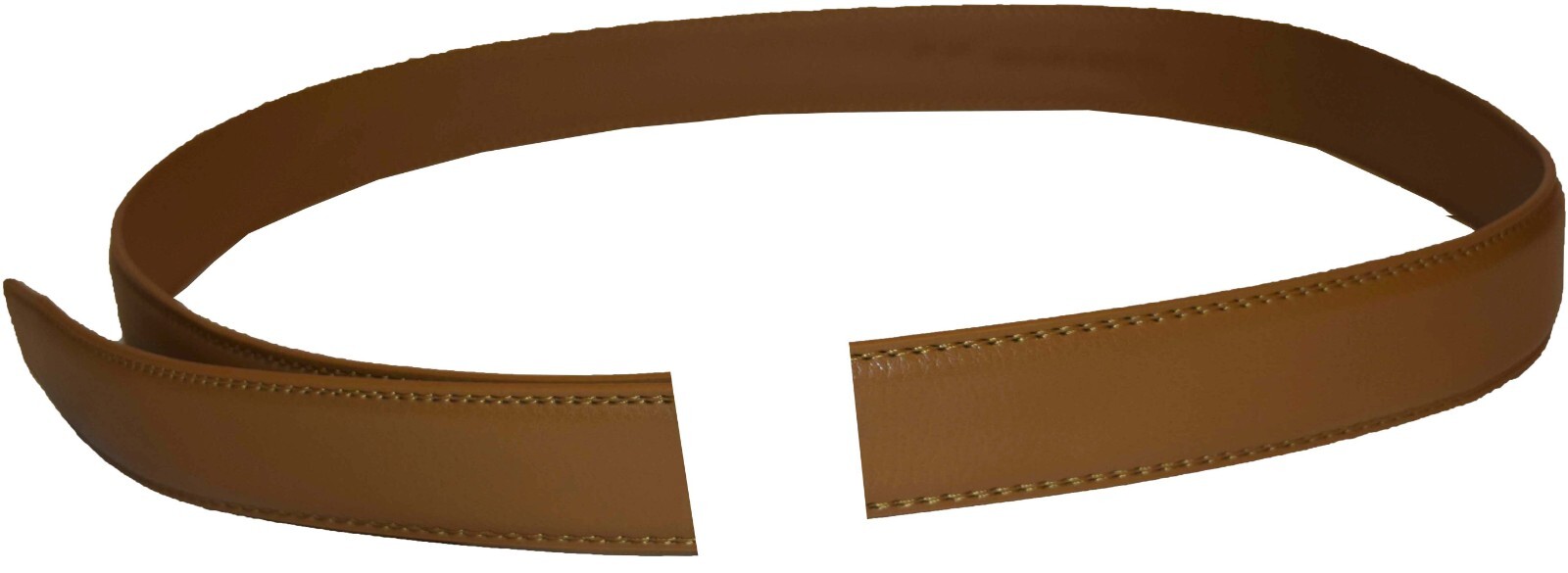 men’s camel leather belt strap size xl. 43" strap genuine leather new strap only - Image 4