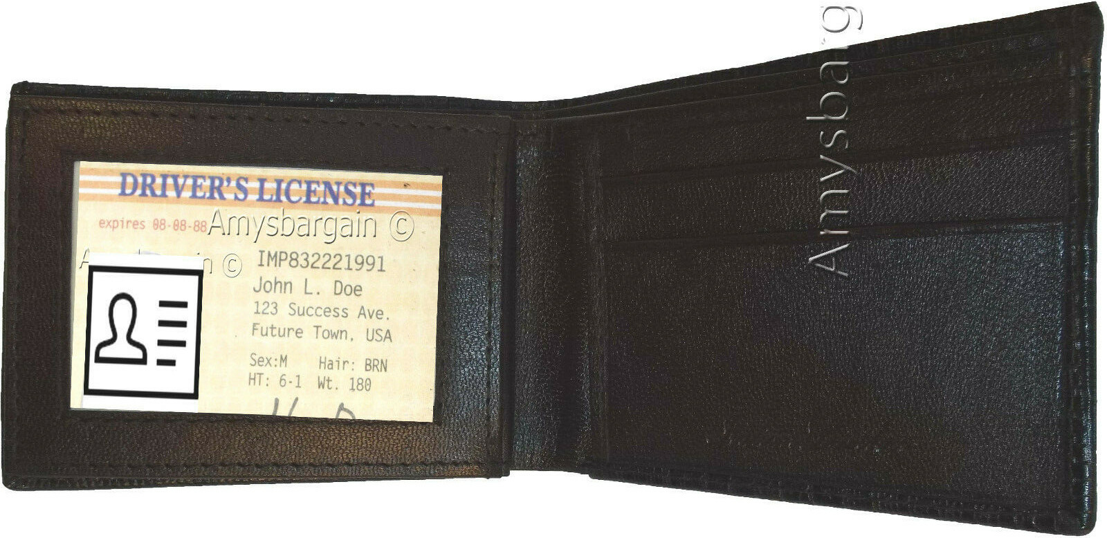 men's wallet woven printed leather new man's bi-fold wallet 2 bill slots 9 card - Image 11