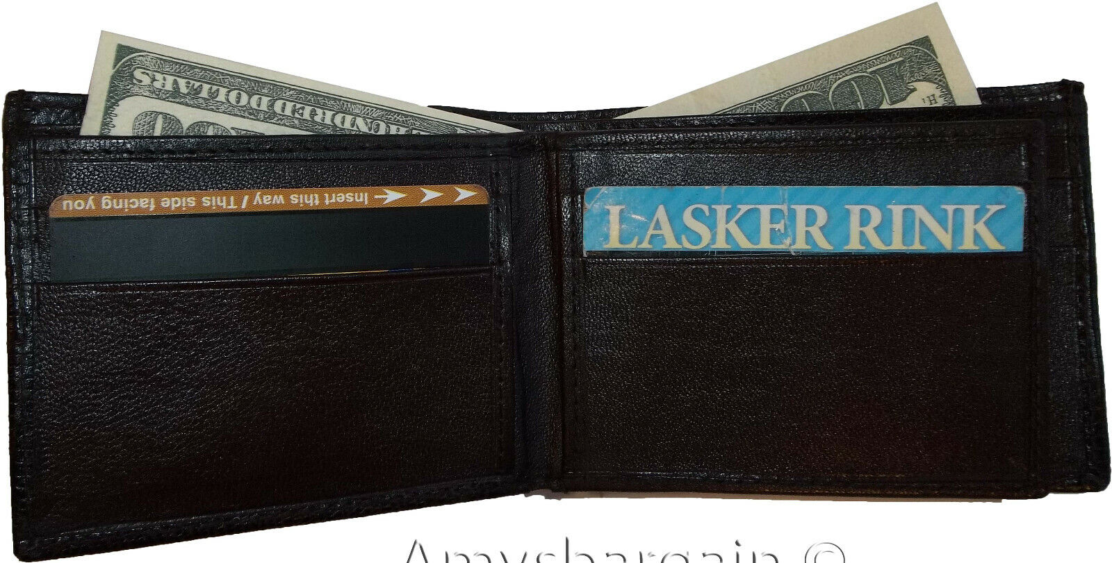 men's wallet woven printed leather new man's bi-fold wallet 2 bill slots 9 card - Image 5