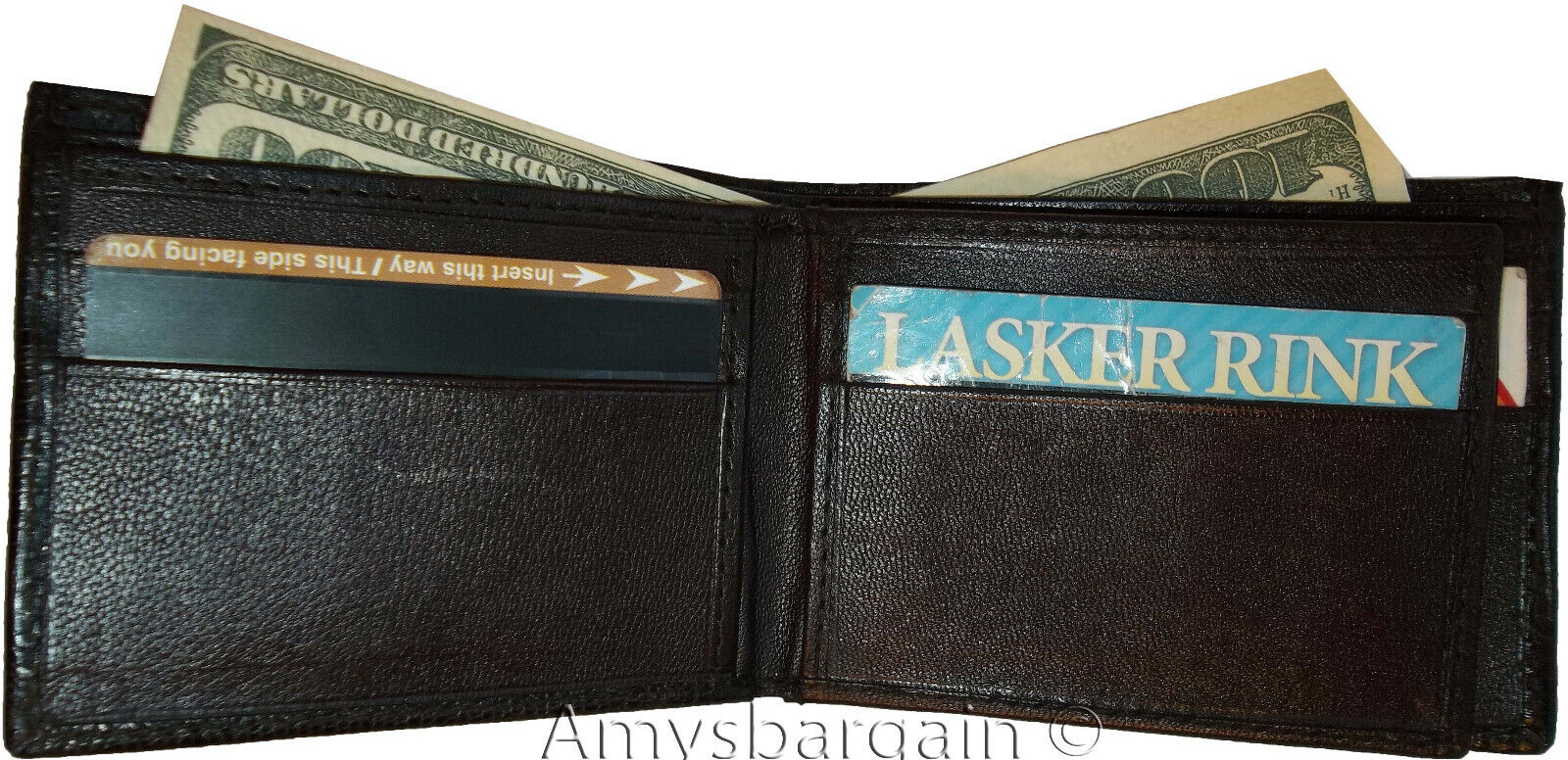 men's wallet woven printed leather new man's bi-fold wallet 2 bill slots 9 card - Image 10