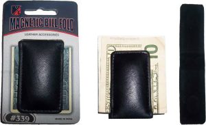 new leather money clip Credit card/ID holder wallet with a magnetic money clip