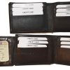 new man's high-end leather zip billfold man's wallet 9 credit card spaces