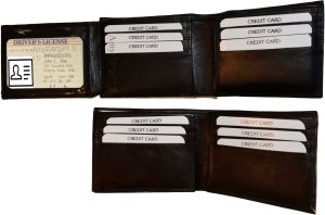 new man's high-end leather zip billfold man's wallet 9 credit card spaces - Image 11