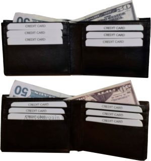 new man's high-end leather zip billfold man's wallet 9 credit card spaces - Image 12