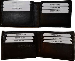 new man's high-end leather zip billfold man's wallet 9 credit card spaces - Image 5