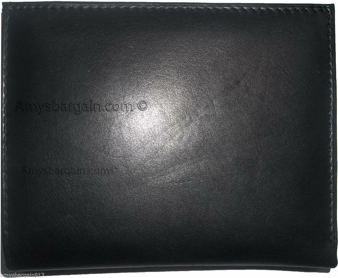 woman's genuine leather bi fold wallet 2 billfold black leather wallet 8 cards - Image 8
