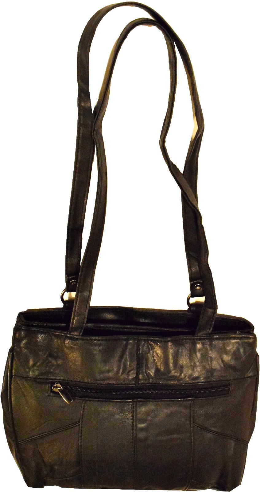 woman's leather Medium tote bag shoulder handbag day bag new 2 strap Tote bag - Image 6