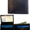 woven printed leather man's bifold wallet 2 bill slots 6 card 1 id new wallet