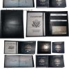 12 New USA Leather passport case wallet credit card case ID holder Brand New.